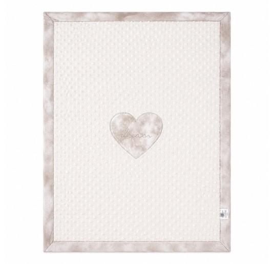 Copertina in soft pile per culletta - Love 47323BG -...