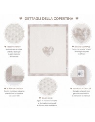 Soft Fleece Blanket for Cradle - Love 473223BG - Nazareno Gabrielli