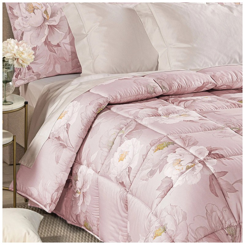 Eloise floral double cotton sateen quilt made in Italy by Caleffi