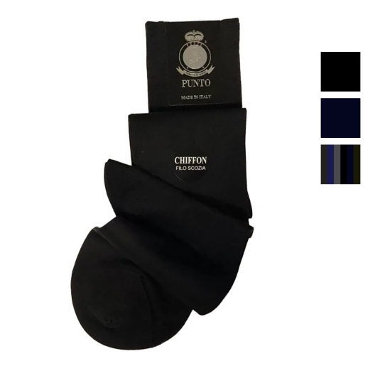 Chiffon - Set of 6 Men's Long Socks in Fil d'Écosse by Punto