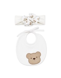 Set corredino prima uscita neonata Le Chicche in ciniglia con accessori coordinati