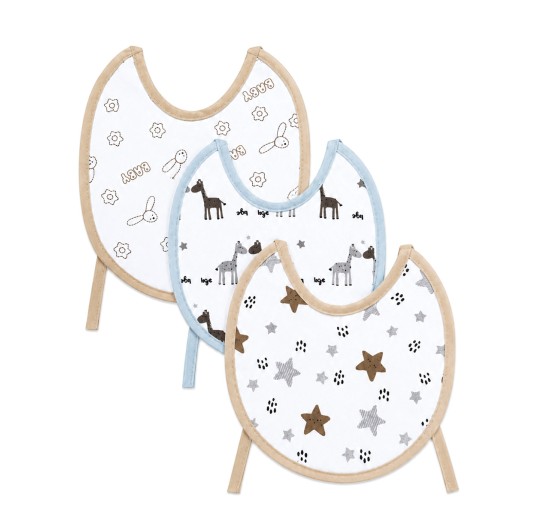 Set of 3 first days cotton bibs - IR1374/1 - Irge Baby