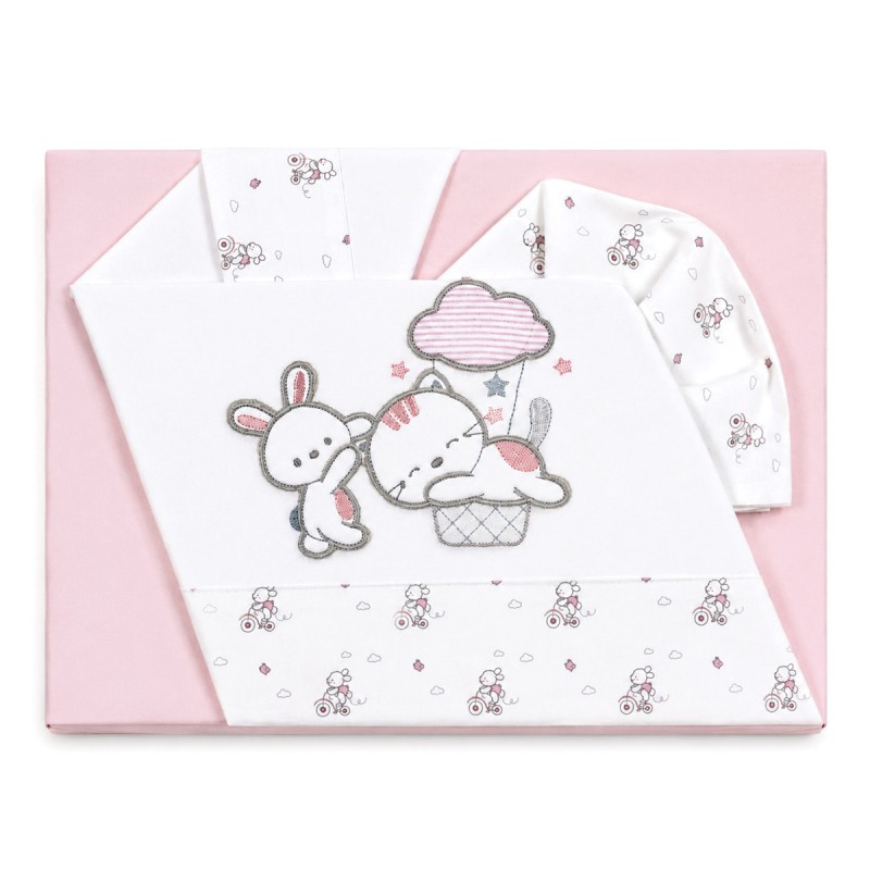 Maxi Next to Me Crib Sheet Set - Kitten and Bunny
