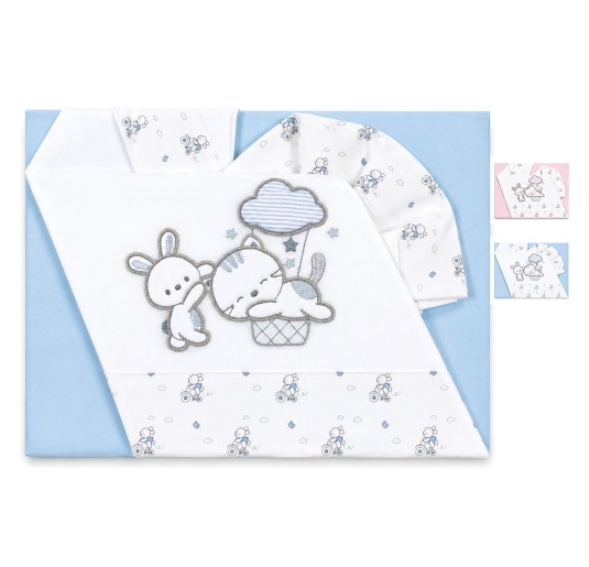 Maxi Next to Me Crib Sheet Set - Kitten and Bunny NEX2200 - Bruco Bruco