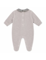 Velour romper with Tartan details Coccodè C60000