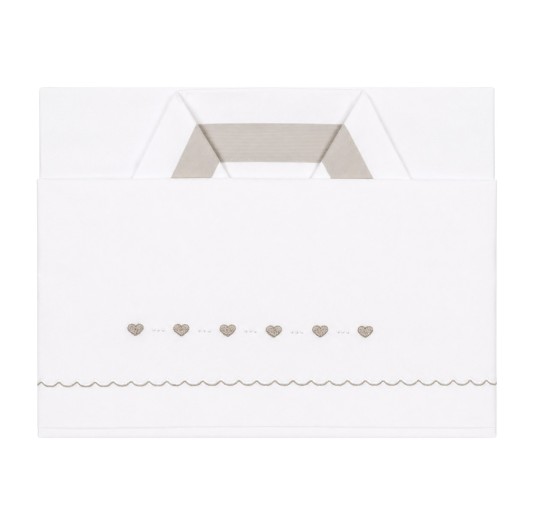 Cradle and Pram Sheet Set - Little Hearts LC03381 - La Fatina 2
