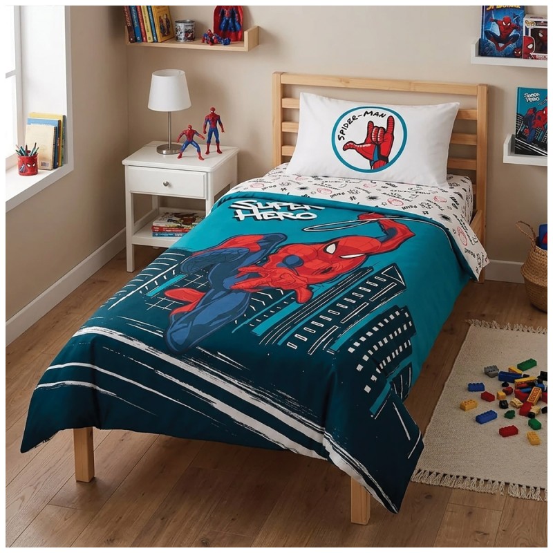 Spiderman - completo lenzuola cotone 1 posto Marvel 524828