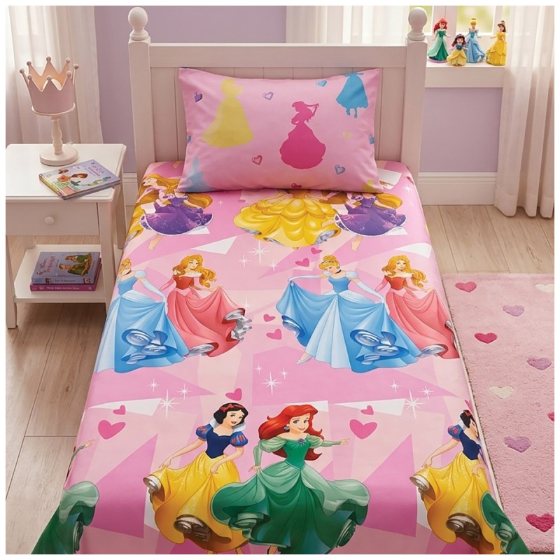 Pure Cotton Single Bed Sheet Set -...