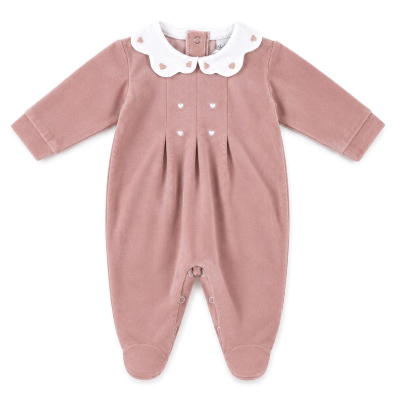 Baby Girl Chenille Sleepsuit with...