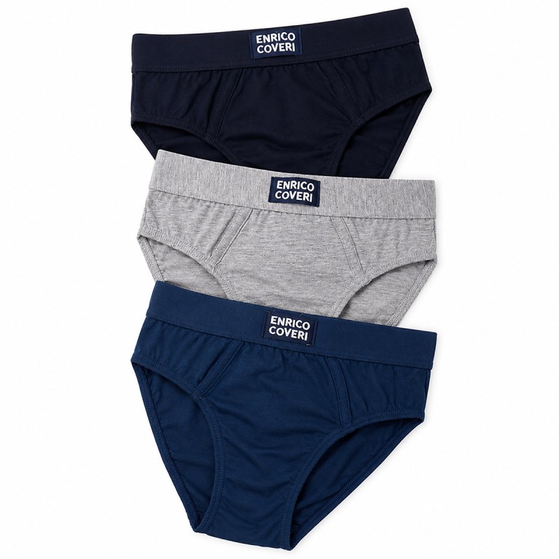 Set di 3 slip bambino in cotone bielastico art. ES4015