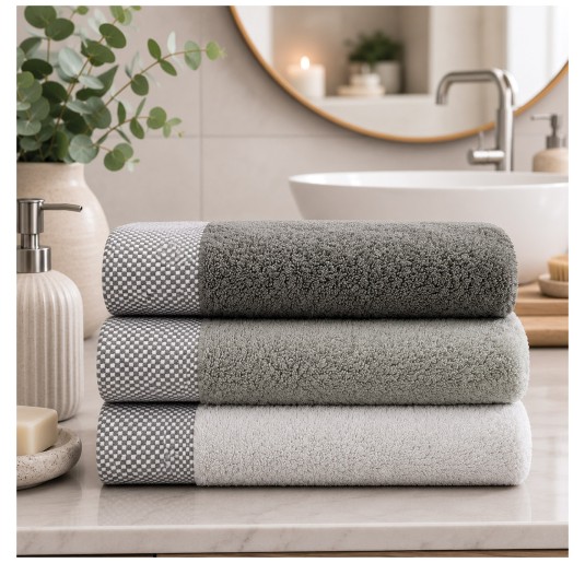 Nereo Gabel 400 GSM pure cotton terry towel set