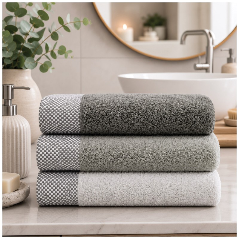Set asciugamani in spugna di puro cotone 400 g/m² Nereo Gabel