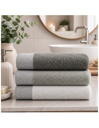 Set asciugamani in spugna di puro cotone 400 g/m² Nereo Gabel