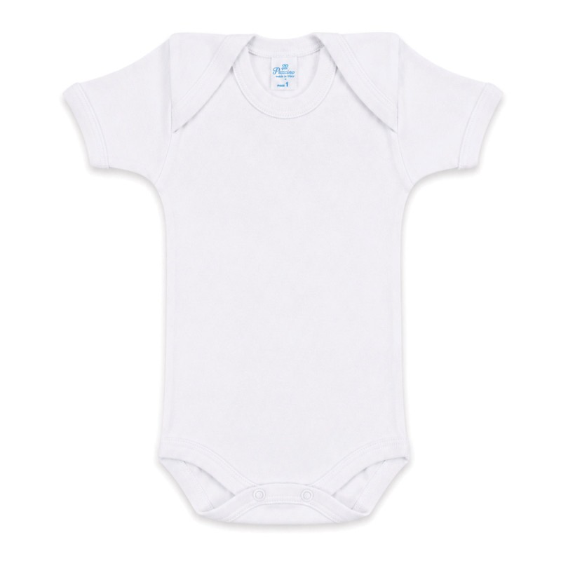 Body neonato in 100% puro cotone mezza manica Piccino Corredo Italiano