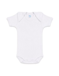 100% pure cotton short sleeve baby bodysuit by Piccino Corredo Italiano