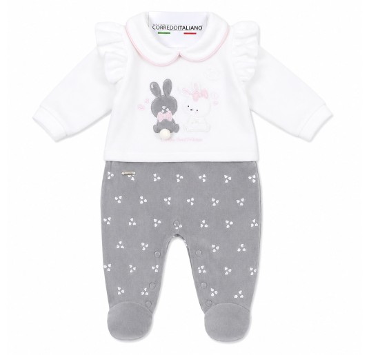 Winter Romper in Chenille - TU388GR - Mio Piccolo
