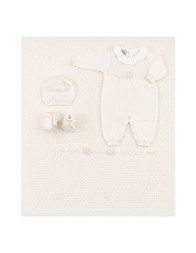 Newborn Baby Girl Layette Set in Pure Wool - IS4000A26 - Stella