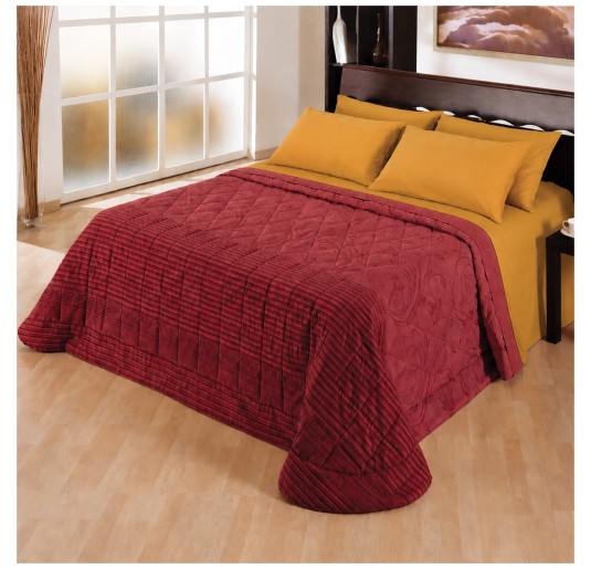 Copriletto trapuntato jacquard matrimoniale - Montreal -...