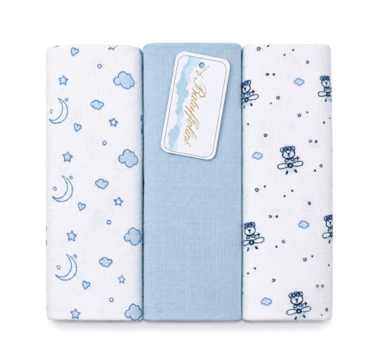 Set of 3 Muslin Squares - B31613AZ - Batuffolini 2