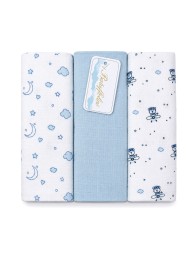 Set of 3 Muslin Squares - B31613AZ - Batuffolini