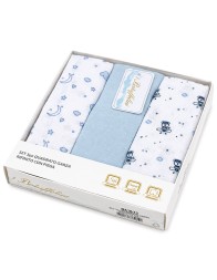 Set of 3 Muslin Squares - B31613AZ - Batuffolini