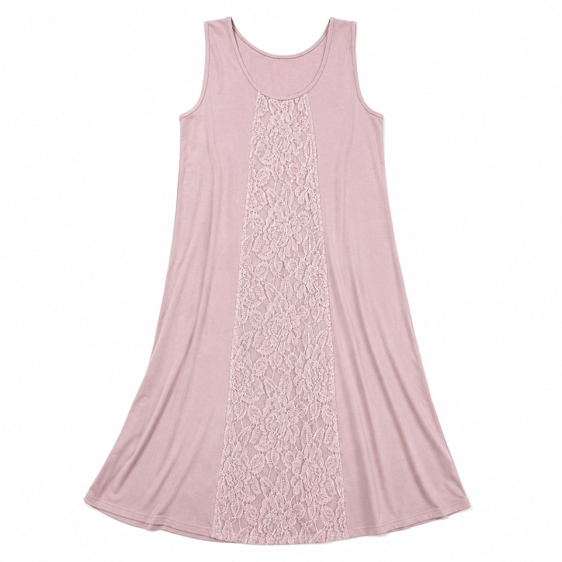Sleeveless Nightdress with Central...