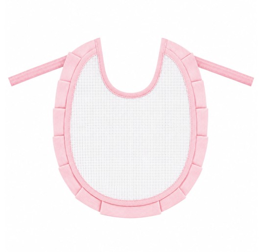 Baby Bib for Embroidery with Aida Cloth and Piqué Trim -... 2