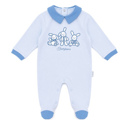 Embroidered Warm Cotton Baby Sleepsuit - LJ34140AZ - Les...