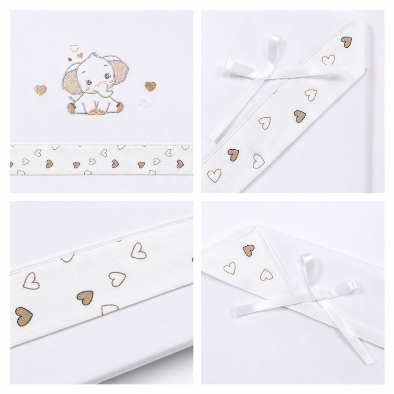 Set lenzuola lettino ricamato -...