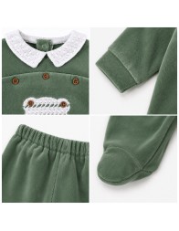 2-Piece Baby Chenille Outfit with Collar - K211CLC - Klaiadì
