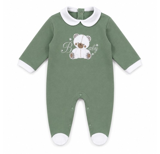 Tutina neonato ricamata in caldo cotone - LJ44451VV- Les Jolies