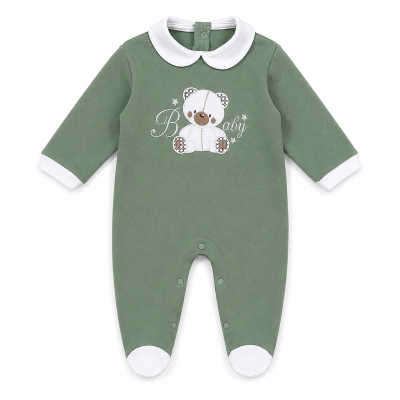 Tutina neonato ricamata in caldo cotone - LJ44451VV- Les Jolies