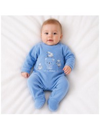 Cotton Chenille Baby Sleepsuit - 27231BL - Mignolo Dodipetto
