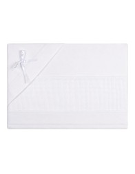 Sheet set for crib and pram to be embroidered - CI1305PQB - Corredo Italiano