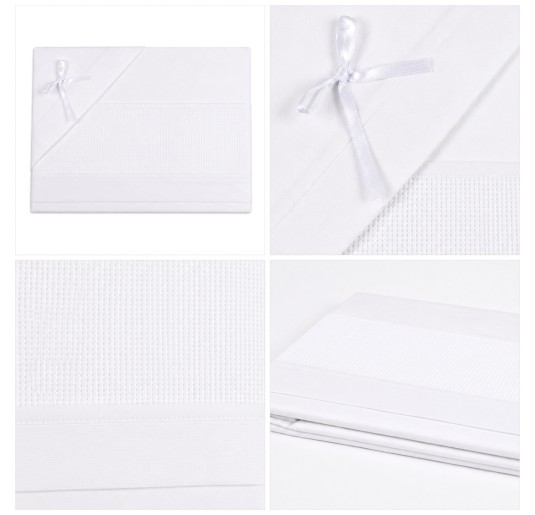Sheet set for crib and pram to be embroidered - CI1305PQB... 2