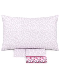 Single bed cotton sheet set Ferrara Made in Italy with botanical pattern