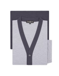 Pigiama uomo in cotone aperto avanti Taglia Maxi - 2585 - Bip Bip