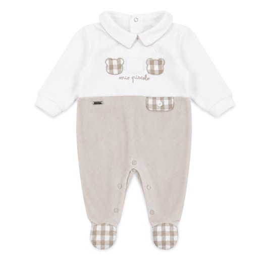 Velour Baby Sleepsuit with Teddy Bears – TU933PA – Mio...