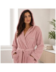 Hooded Terry Bathrobe with Logo - Golf - Byblos