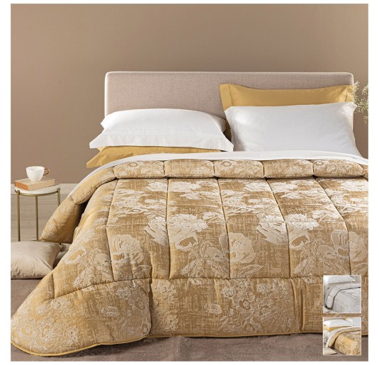 Double jacquard Sateen Winter Quilt - Rosier - Caleffi Home