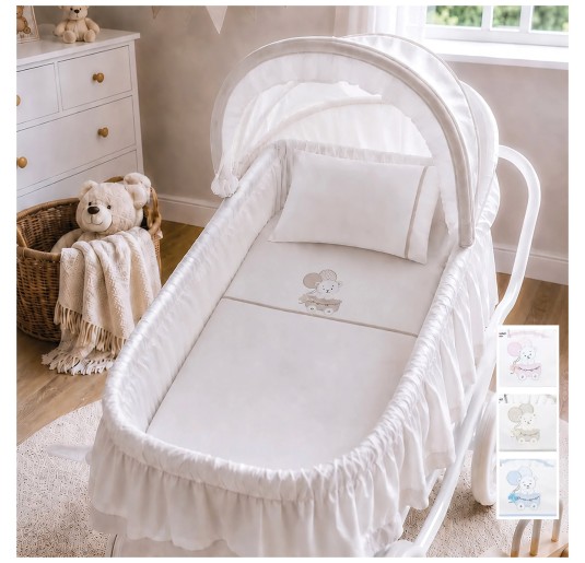 Cradle Pram sheet set cotton - DSLC6038 - Dolci Sogni