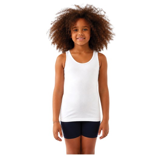 Canottiera bambina Jadea 283 bianca per intimo quotidiano