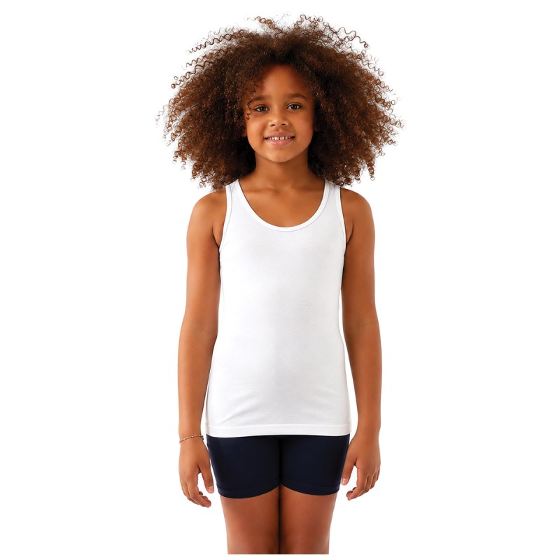 Canottiera bambina Jadea 283 bianca per intimo quotidiano