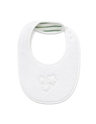 Corredino neonati prima uscita invernale in ciniglia Green Stars - Bavaglino