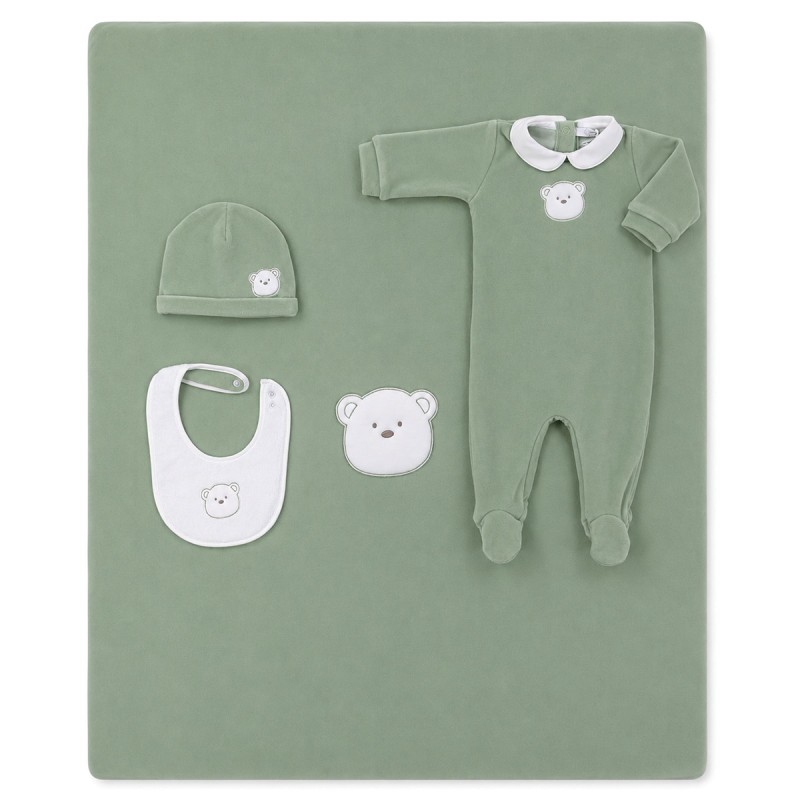 Set Corredino Neonato prima uscita invernale - Green Bear - Coccode'