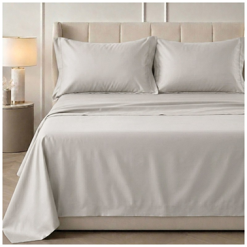 Double bed sheet set in cotton sateen...