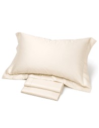 Set lenzuola matrimoniale in raso di cotone e orlo a giorno - Satin - Corredo Italiano