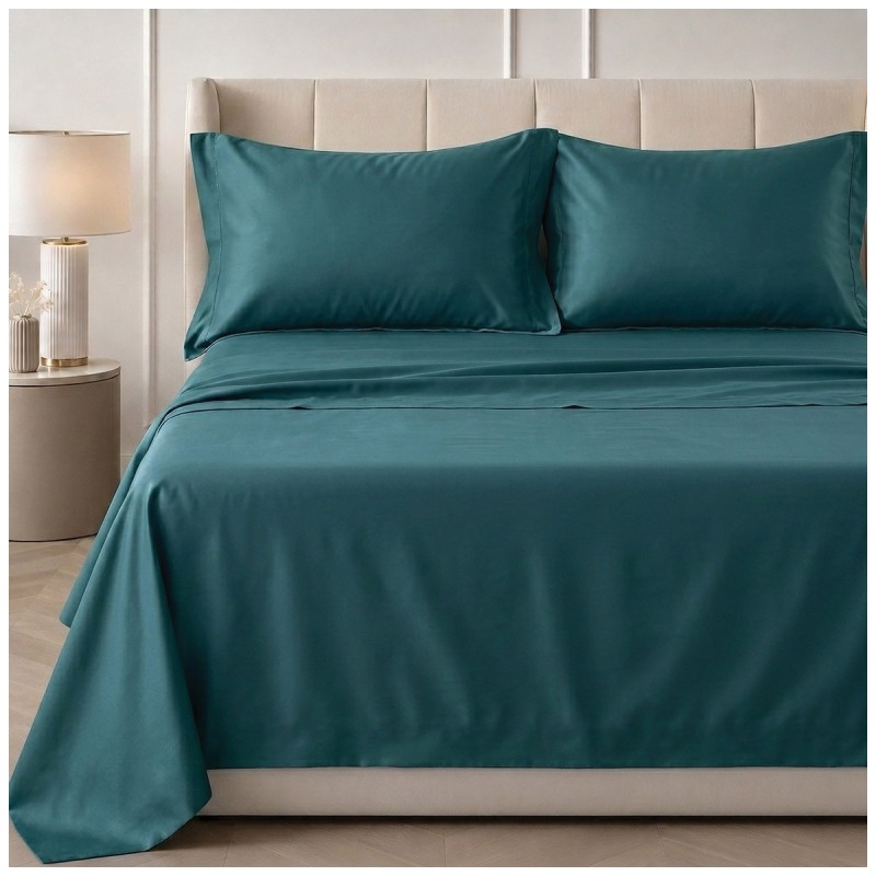 Double bed sheet set in cotton sateen...