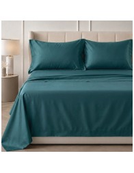 Set lenzuola matrimoniale in raso di cotone e orlo a giorno - Satin - Corredo Italiano