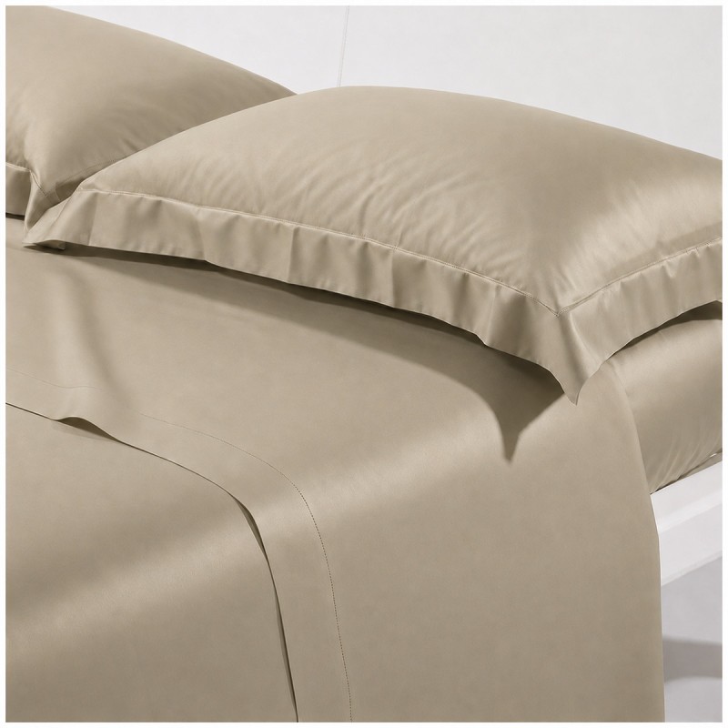 Double bed sheet set in cotton sateen...